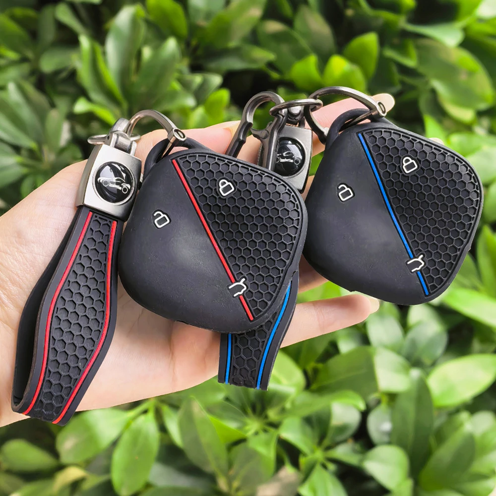 Car Key Case Cover Shell for SGMW Wuling BINGO Airev 2023 For Baojun Kiwi EV Keychain Remote Cover Shell Fob Accessories