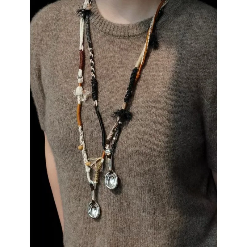 

Jenny&dave Jewelry Necklace Necklaces For Women Handmade Rope Spoon Necklace With Adjustable Sweater Chain For Women