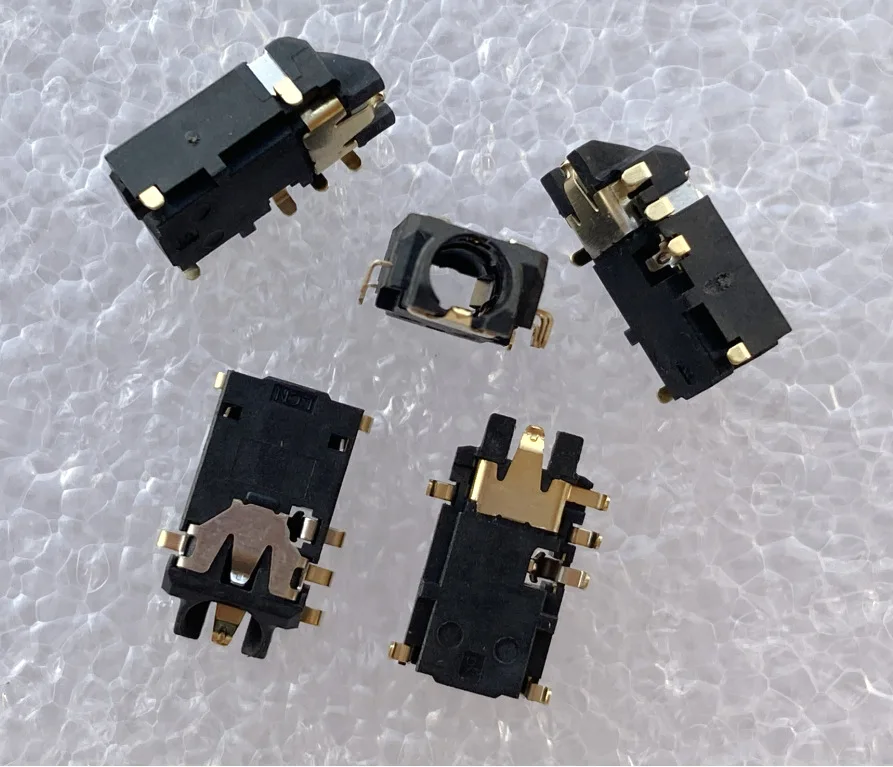 For tablet, notebook 3.5MM earphone socket 6P gold-plated, sink plate, oblique port, audio female seat, microphone socket