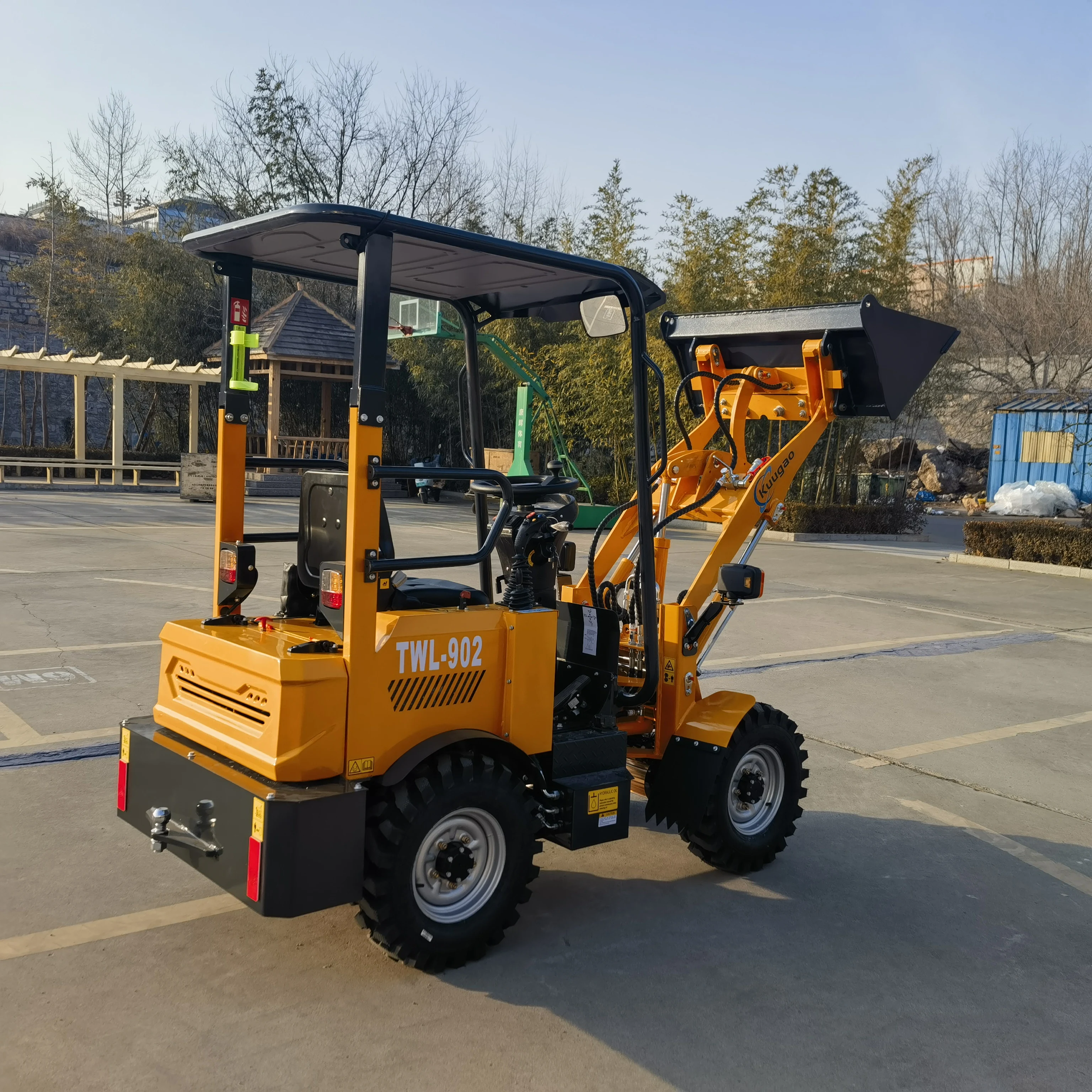 Mini-chargeuse électrique agricole compacte en promotion, 400 kg, 800 kg, 1 tonne, sur mesure en usine, chargeuse frontale électrique 4x4, chargeuse électrique à chenilles