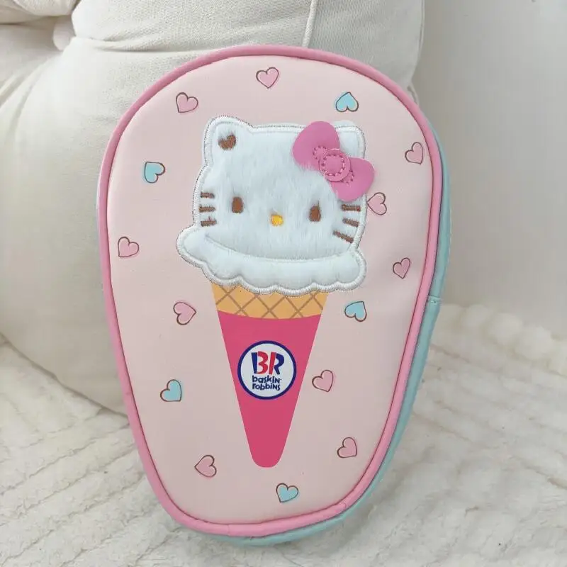 

Пенал Kawaii Hello Kitty в виде мороженого, креативный, мультяшный, портативный, для школьников, для хранения косметики и канцелярских принадлежностей, подарок для девочки на день рождения