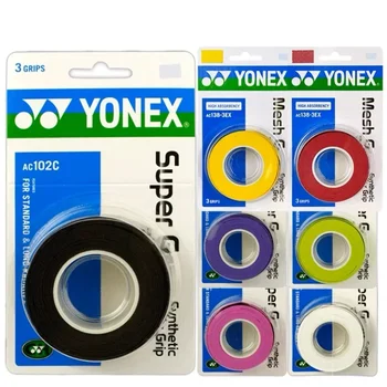 YONEX 3 Grips/Pack Cloth AC102 AC102EX 102C Hand Glue Tennis Badminton Racket Professional Anti-slip Rackets Padel Sticky Grip