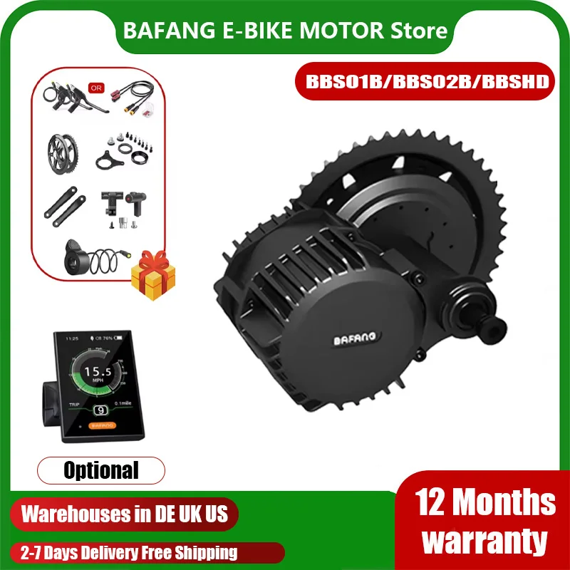 BAFANG Mid Drive Motor 1000W 750W 250W Electric Bike Conversion Kit BBSHD BBS02B BBS01B Ebike Central Bicycle Engine