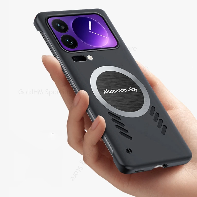 

Cooling Heat Dissipation Borderless Case For Xiaomi 17 Pro Max 14 15 Ultra Frameless Tough Cover For Xiaomi 15S Pro 14 13 Ultra