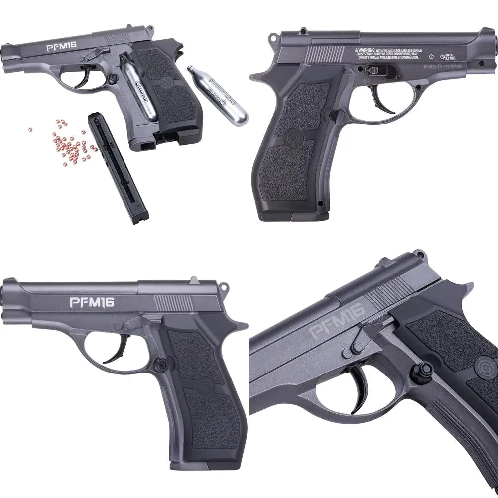 Pistol Angin BB Full Metal Bertenaga CO2 PFM16, Perak