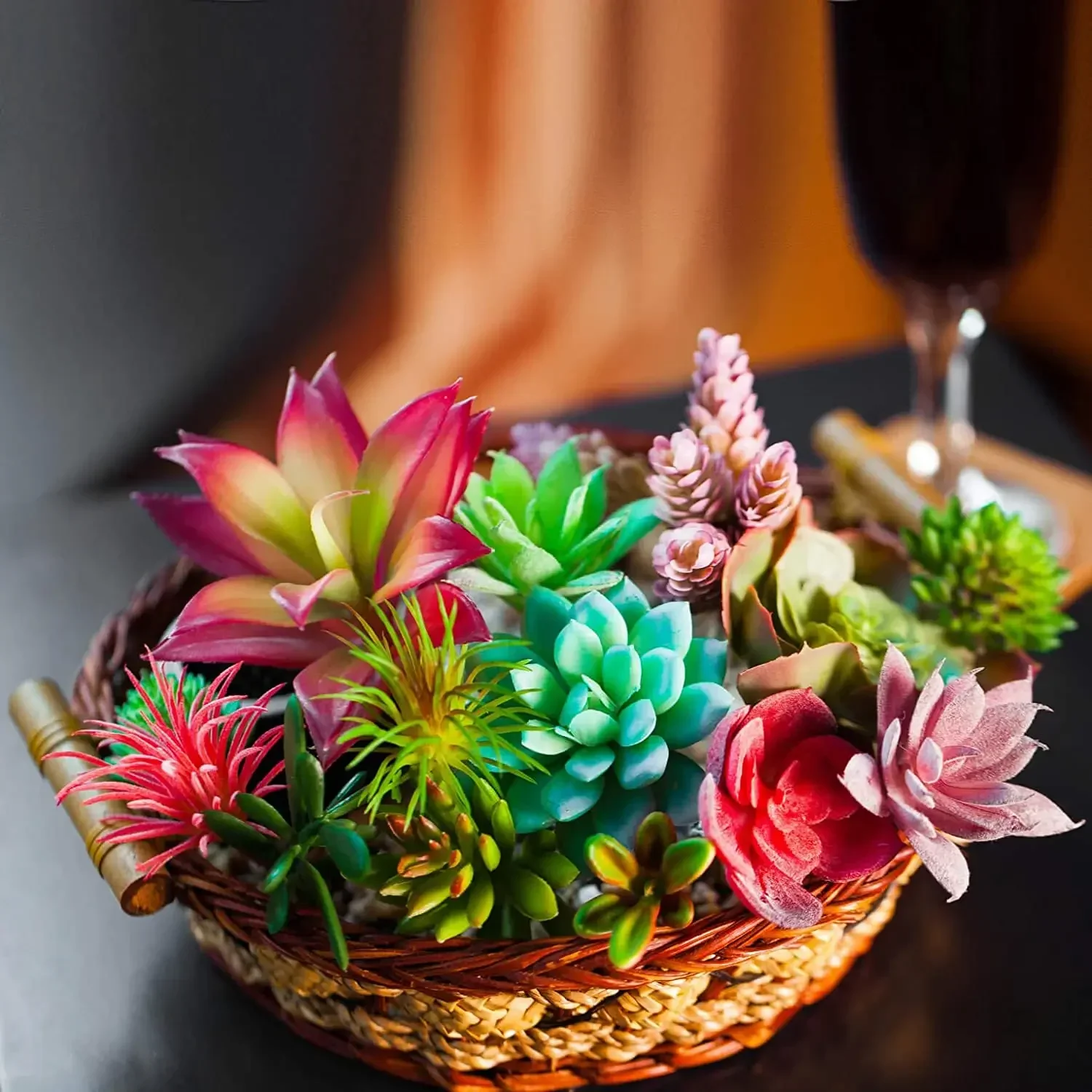 Artificial Succulents Unpotted Mini Plants - 16PCS for Perfect Mini Greenery Set, Faux Assorted Small Bulk Flowers