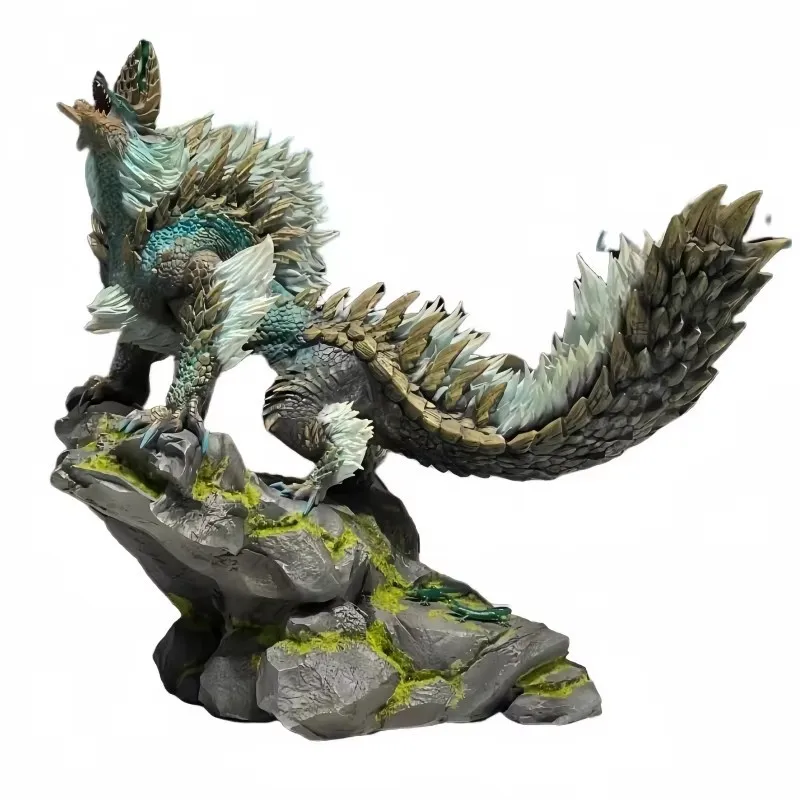 2024 Monster Hunter World Thunder Wolf Dragon Figure Anime Statue Ornament Gk Game Monster Oversized Model Luminous Figure