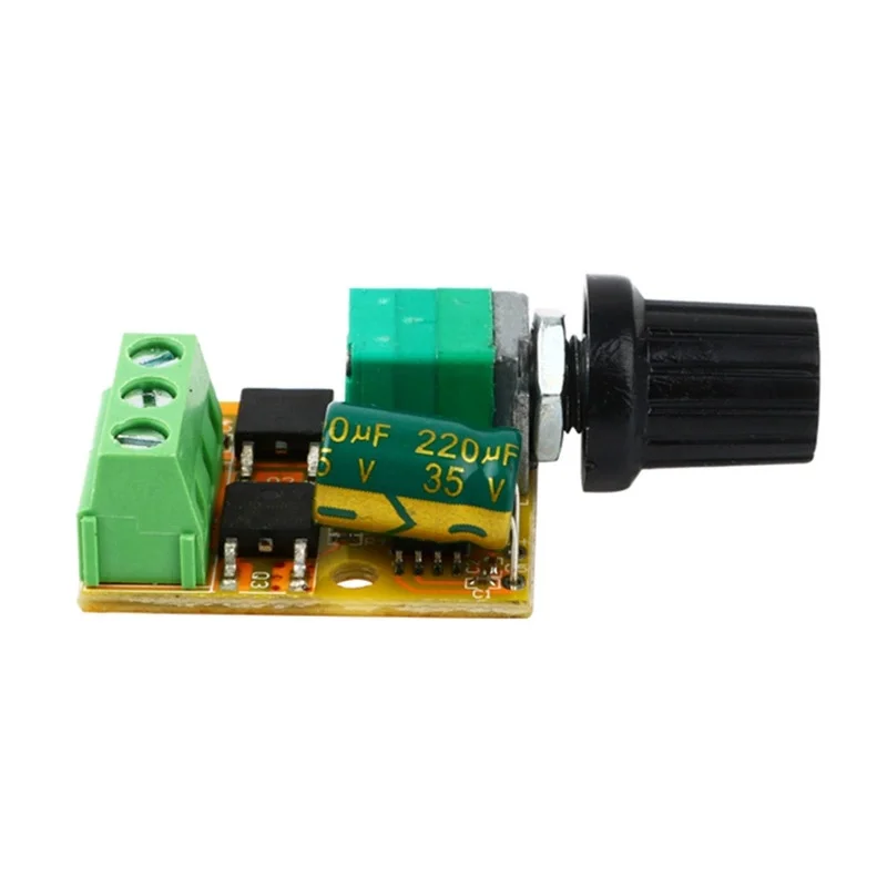 Mini PWM DC brushed motor speed controller speed switch board ultra small LED dimmer 3V5V12V24V6A