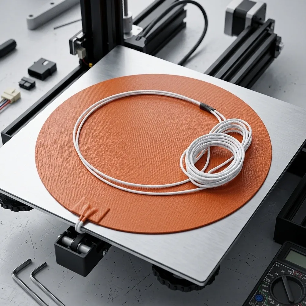Flexible Silicone Heater Pad 12V 5W for Temperature Sensitive Devices For Surface Heating 30x30x1mm 200mm Cable
