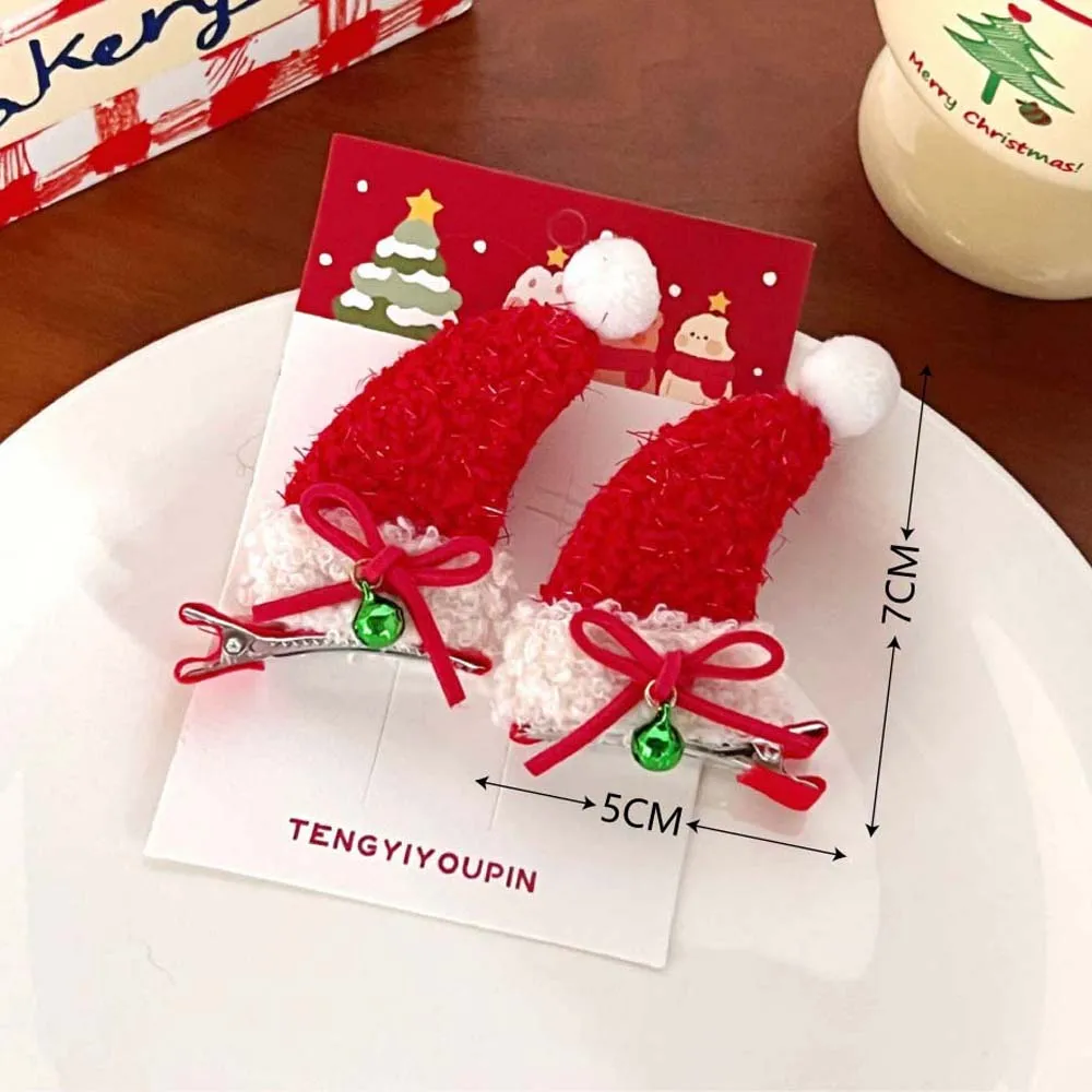 Accesorios para el cabello, horquilla navideña, guantes de perlas de felpa, sombreros, decoración navideña de estrellas, pasadores navideños de felpa, sombreros de estilo coreano