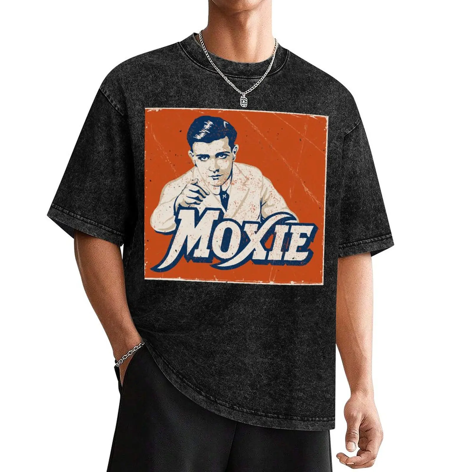 Music Retro Moxie Soda Vintage Logo Funny Graphic Gift T-Shirt for a boy boys animal print Luxury man plus size men clothing