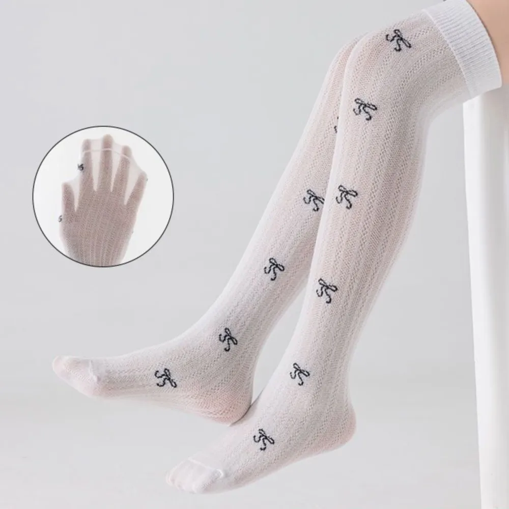 Summer girls' thin breathable high stockings mosquito-proof mesh sweet long leg socks children's knee-high stocking