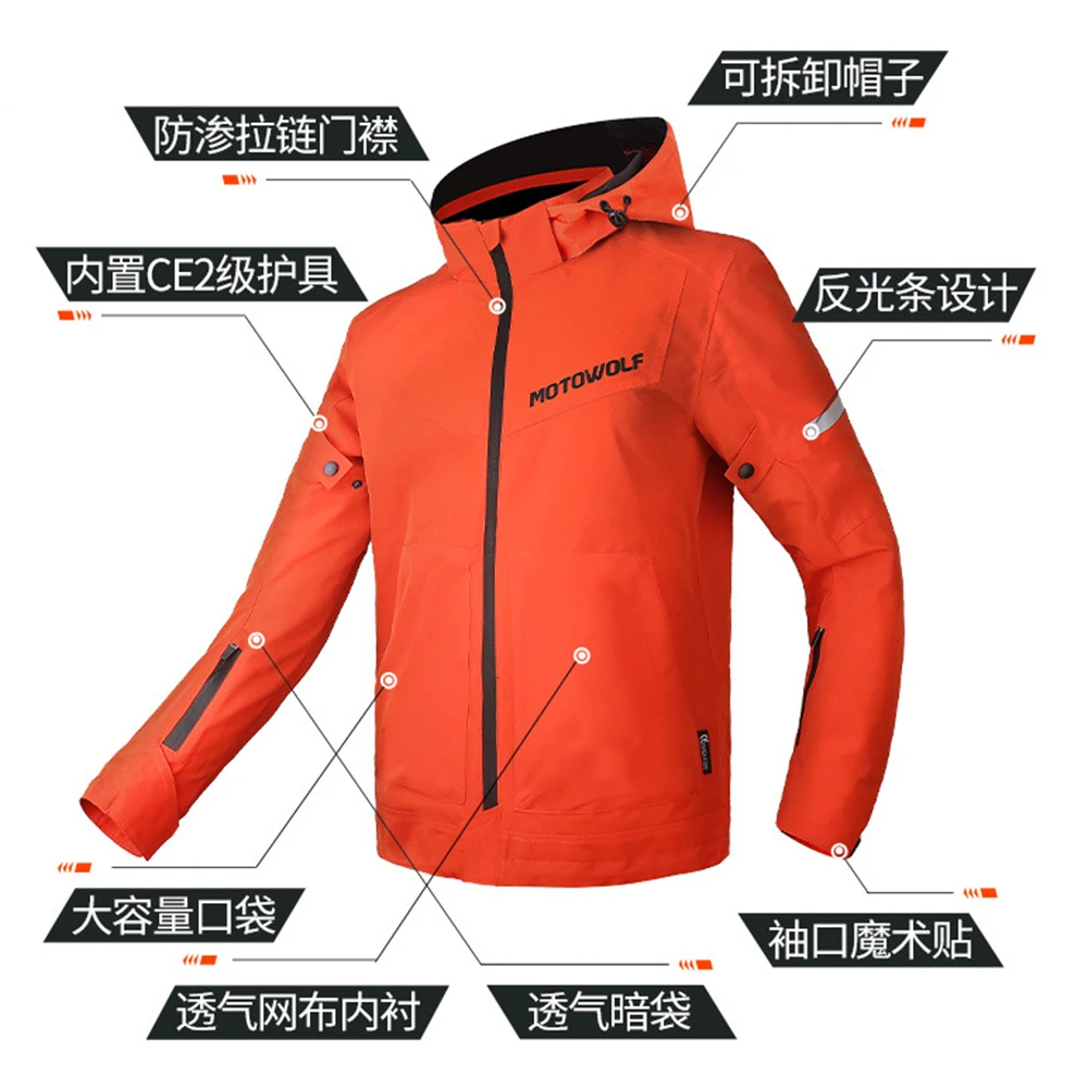 Spring And Summer Motorcycle Riding Windbreaker Motorcycle Suit Anti-Fall Breathable Racing Storm Jacket Four Seasons Windproof