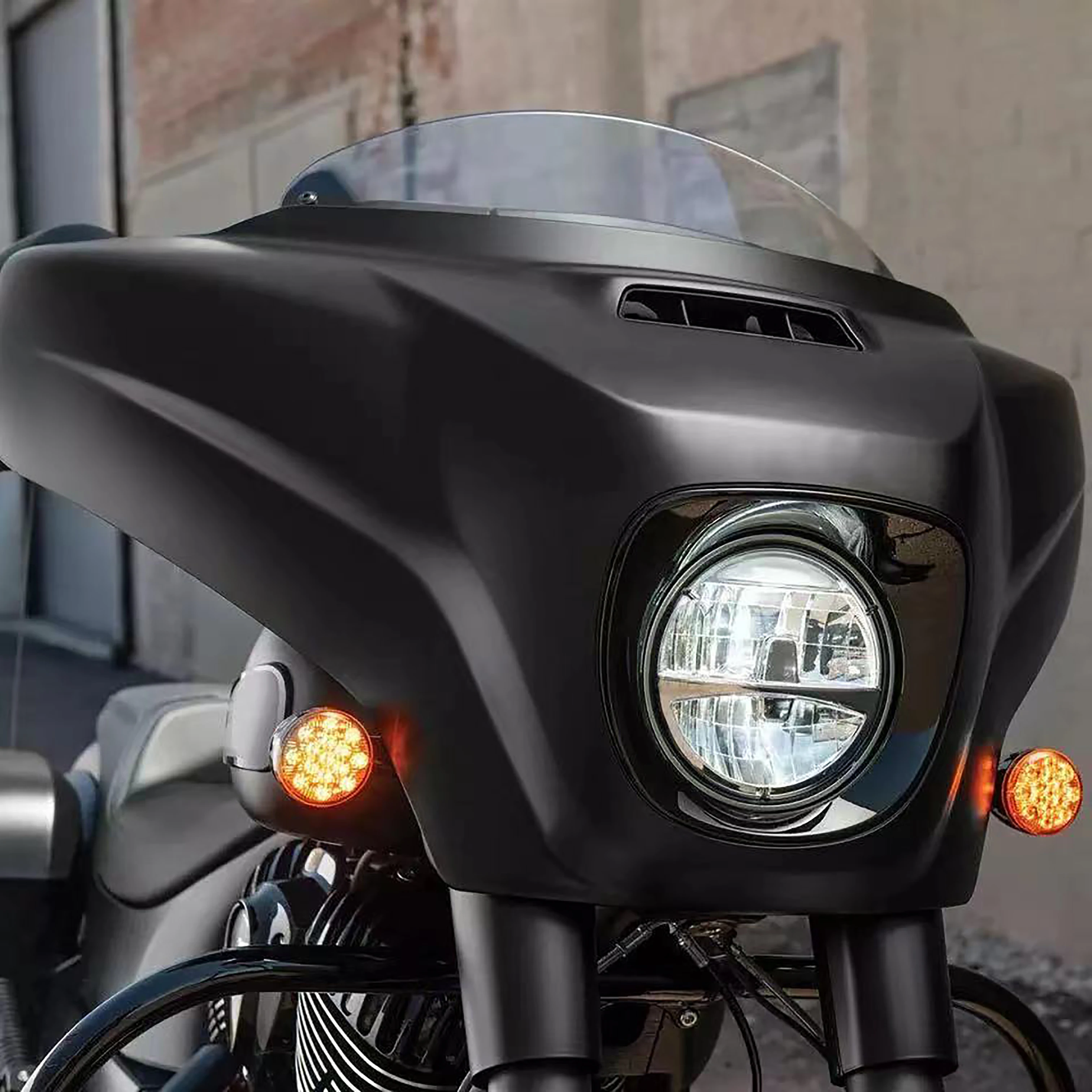 2014-2023 dla indyjskiego roadmastera czarnego konia szefa motocykla przednia szyba deflektor powietrzny wiatroszczelny spojler 12 cali