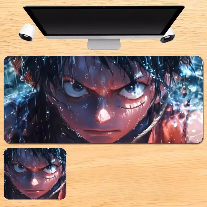 

New ONE PIECE Leather Mouse Pad Oversized Boys Animation E-sports Game Keyboard Pad Luffy Computer Desk Pad Non-slip Mouse Pad