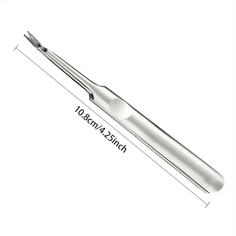 Professional Silver Stainless Steel Finger Cuticle Cleaner Fork Pusher Nail Art Tools Manicure Pedicure Tools Dead Skin Re
