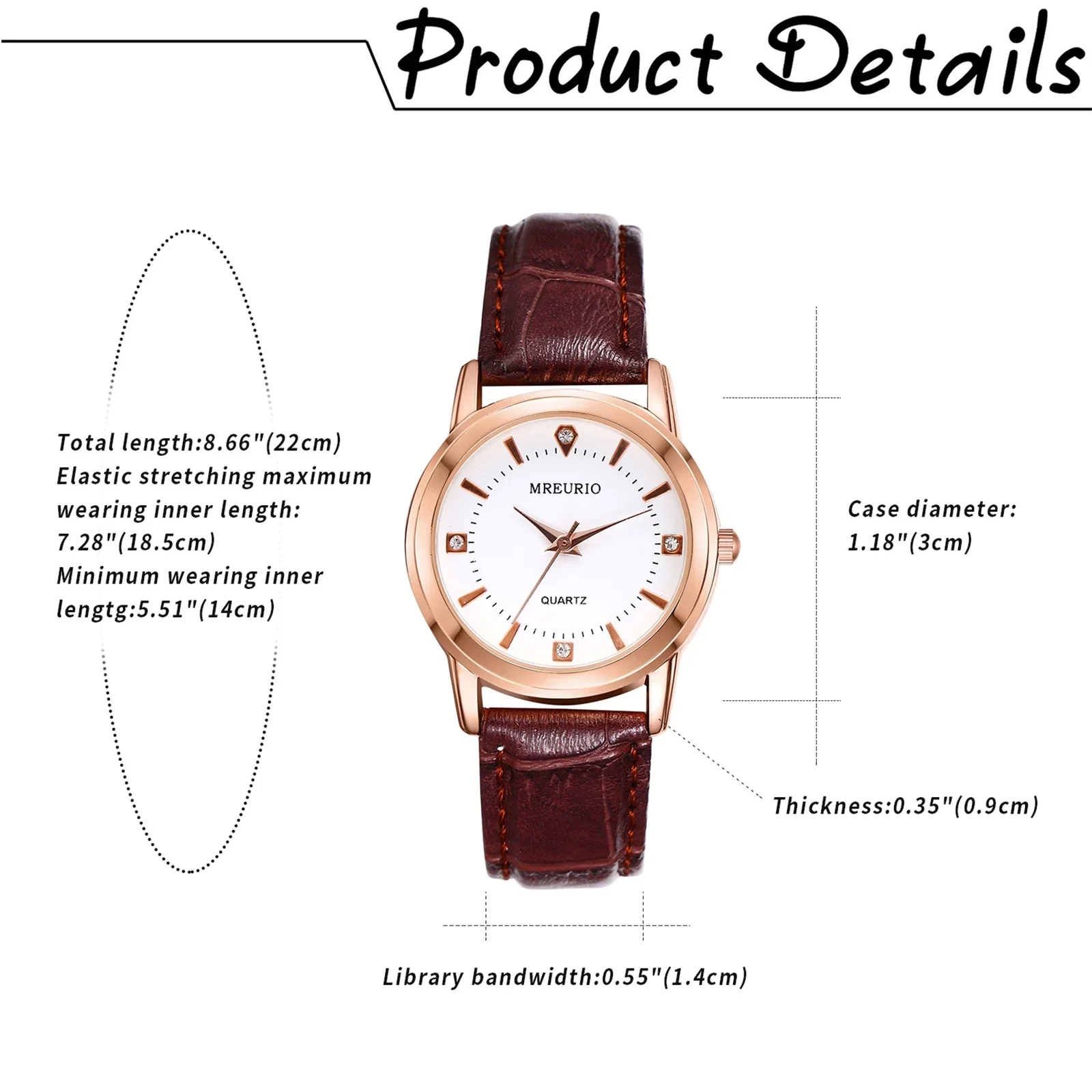 Lancardo-Reloj de pulsera de cuarzo para hombre y mujer, Accesorio clásico de negocios, de cuero marrón, de lujo, para parejas