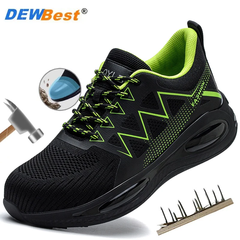 New trendy, versatile, comfortable and protective work shoes, anti smashing, anti stab, wear-resistant and anti slip shoes