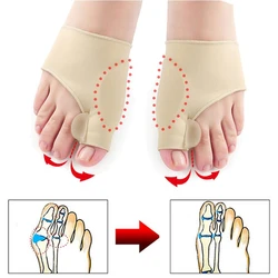 1Pair Toe Separator Hallux Valgus Bunion Corrector Hammer Toe Straightener Foot Pain Relief Orthopedic Pedicure Tools Foot Care