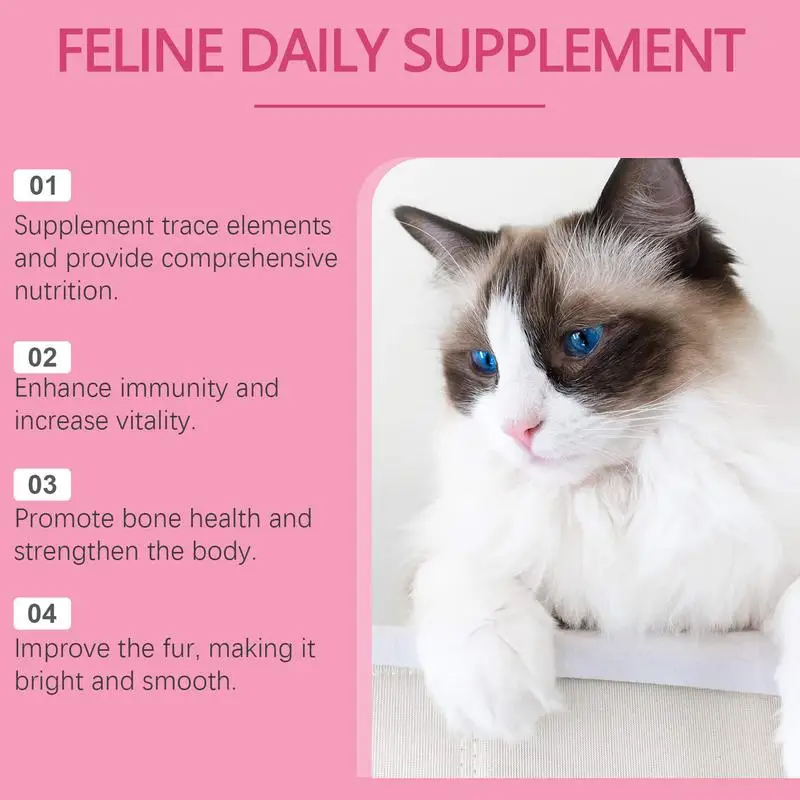 Healthy Nutrients Cats Healthy Nutrients Kittens 80pcs Balanced Diet Supplement For Kittens Older Cats Cats Recovering From Or