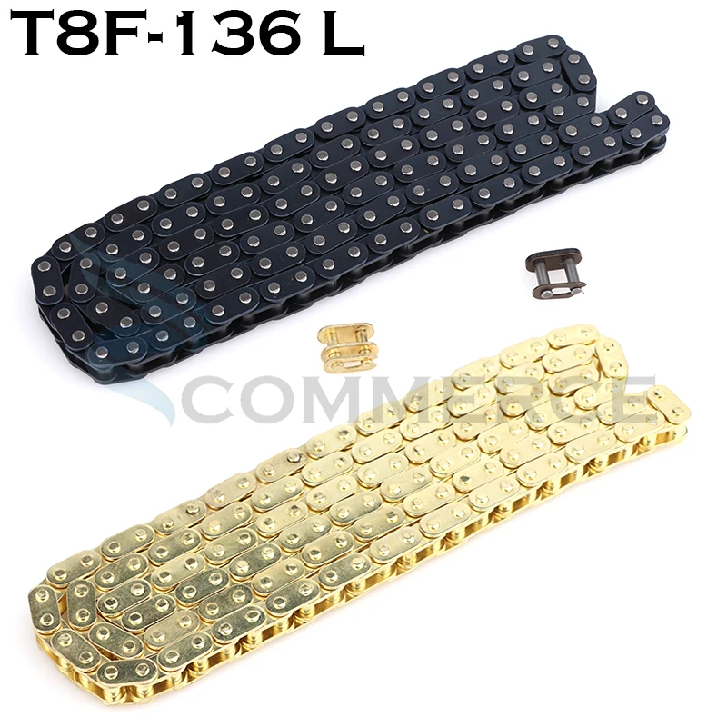 

Motorcycle T8F-136L chain with Spare Master Link For 47cc 49cc Minimoto Pocket Dirt BIKE Small ATV Quad
