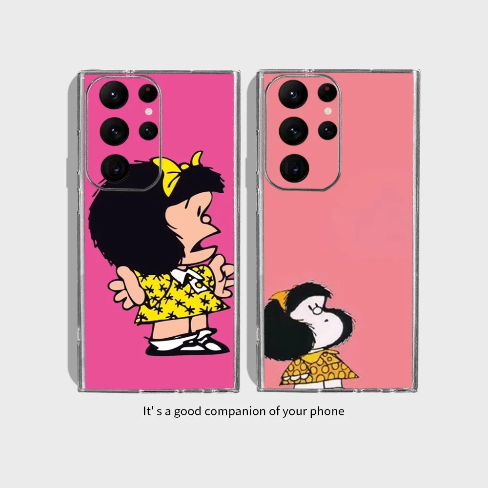 Anime Mafalda Silicon Phone Case for Samsung Galaxy S24 Ultra S22 S23 Ultra S21 S20 5G Protective Silicone TPU Funda