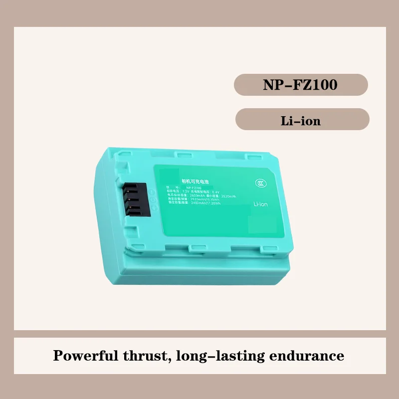 

For NP FZ100 Battery 2600mAh High Capacity Replacement for Sony A7M4 A7M5 A7M3 A7C Rugged Power Solution Fast Charging