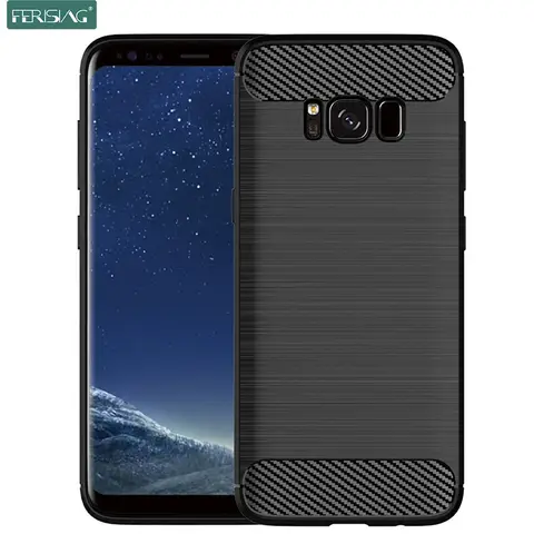 Case For Samsung Galaxy S8 Case Silicone TPU Bumper Carbon for S Light Luxury Cover for Samsung Galaxy S8 Lite G9500 G950F Funda
