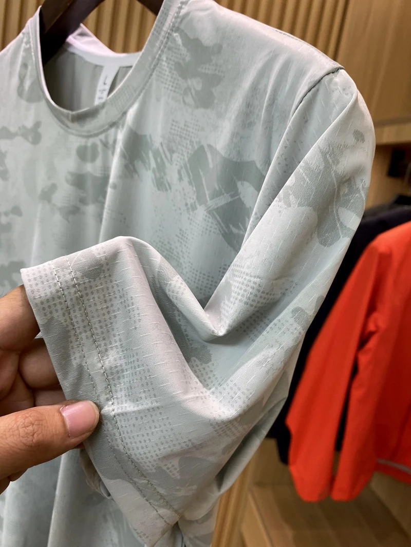 Ice Silk ort Sve T-irt Men's Summer Sport Leisure Qui Dry Breathable Outdoor Order Large Cooling Effect round Ne T...