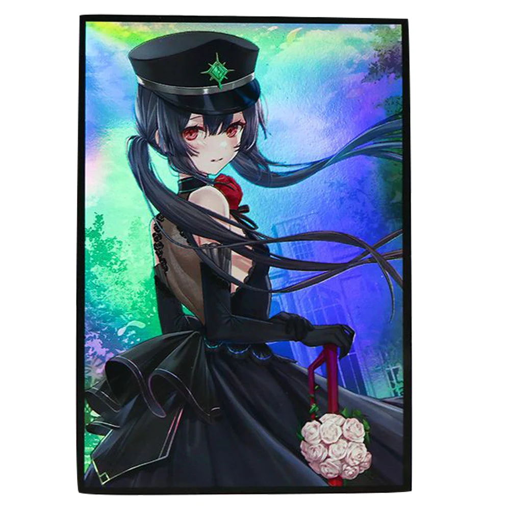 50PCS 63X90mm Roze Art Printing Card Sleeves Anime Card Sleeves Board Game Trading Card Protector for YGO for PTCG Cards