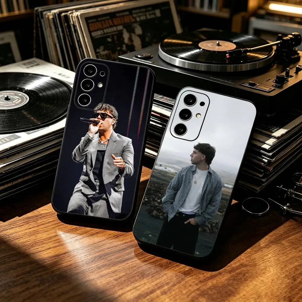 B-Buenas Noches Quevedo Gift  Anti-drop Soft Silicone Case for Samsung S26 S24 S23 S22 S21 Ultra Plus FE Lite Black