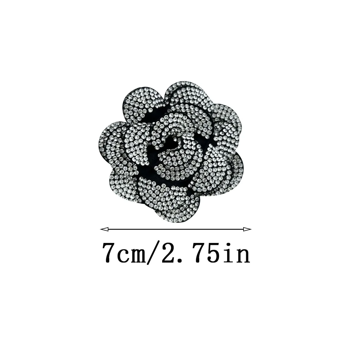 Niche Rhinestone Flower Brooch Wholesale Jewelry Accessories Multi-layer Suit Sweater Coat Brooch Fabric Lapel Pin Party