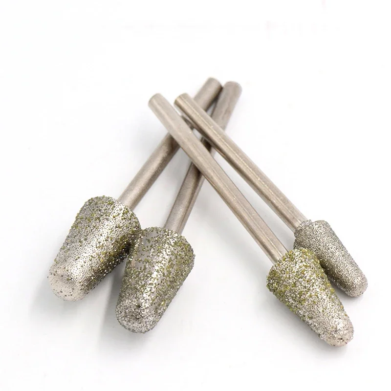 

5Pcs 0.8~10mm Bullet Type Electroplated Diamond Head 2.35/3mm Shank Burr Grinding Polishing Engraving Bit for Dremel Rotary Tool