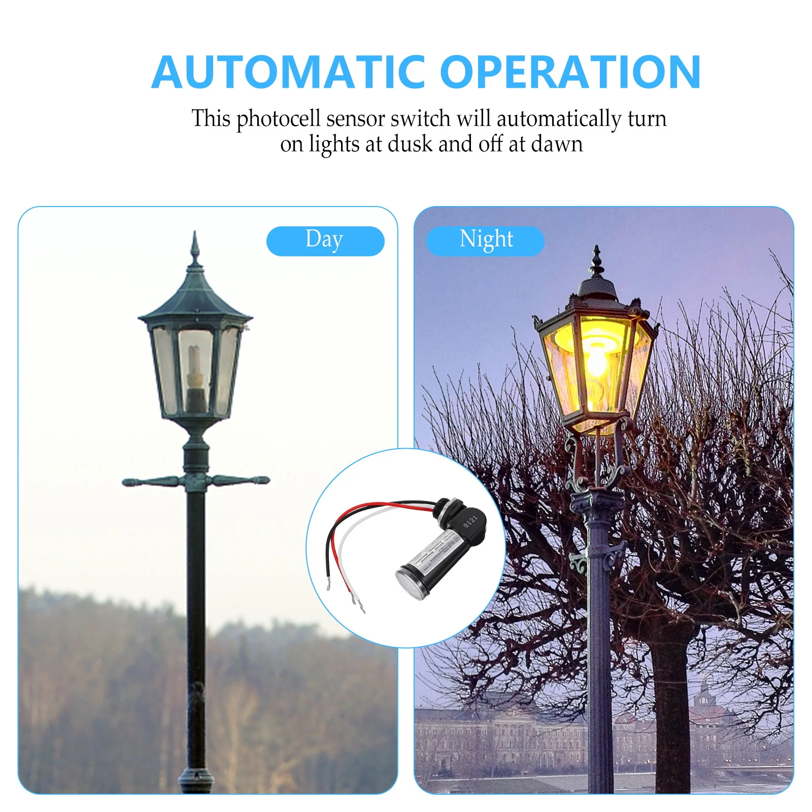 

Outdoor LED Light Control Photocell Sensor Waterproof Photoelectric Sensor for Street Doorway Passage Lighting