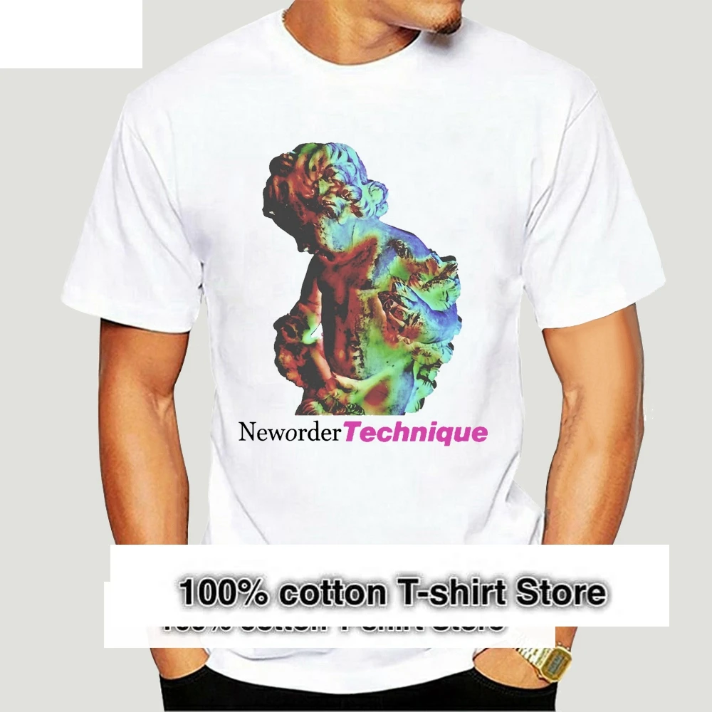 2024 Summer Casual Man T Shirt Authentic New Order Technique Album Record Cover Soft T-shirt Top S M L X 2X Top Band Logo-1080A