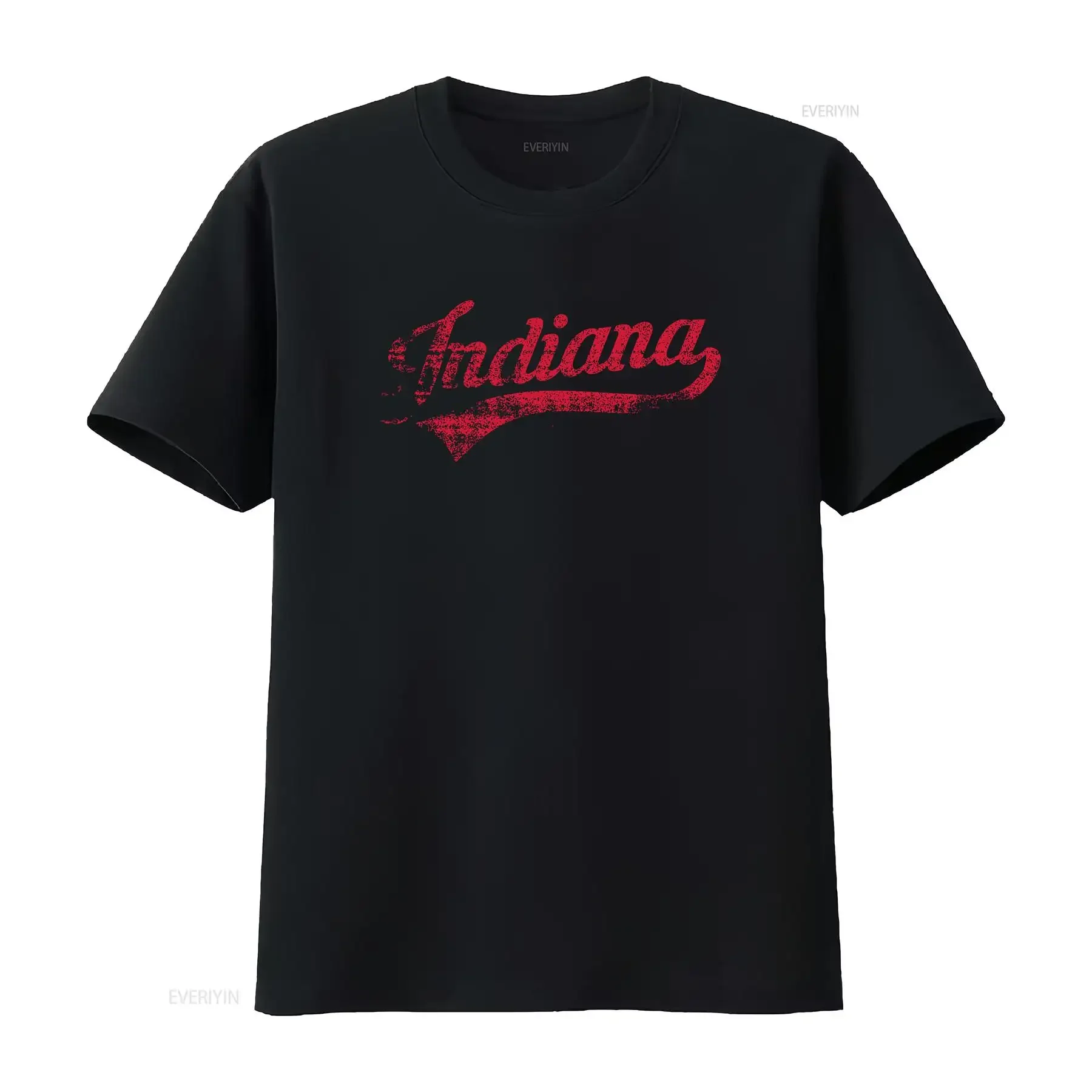 Vintage indiana hoosier estado angustiado orgulho vestuário t camisa vintage lavado macio designer de moda roupas versátil esticado