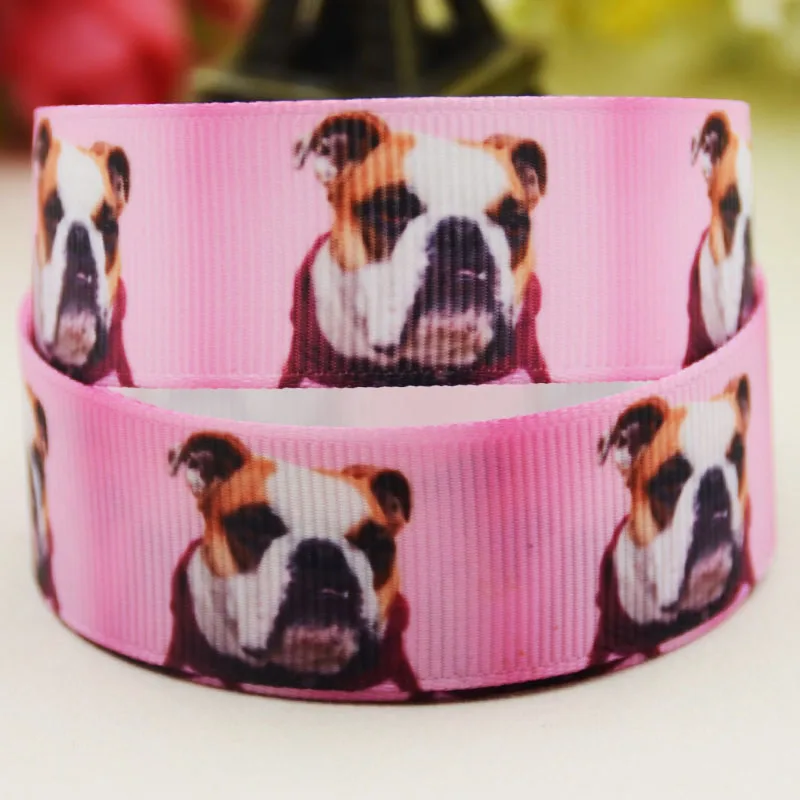 22mm 25mm 38mm 75mm dog cartoon printed Grosgrain Ribbon party decoration 10 Yards satin ribbons