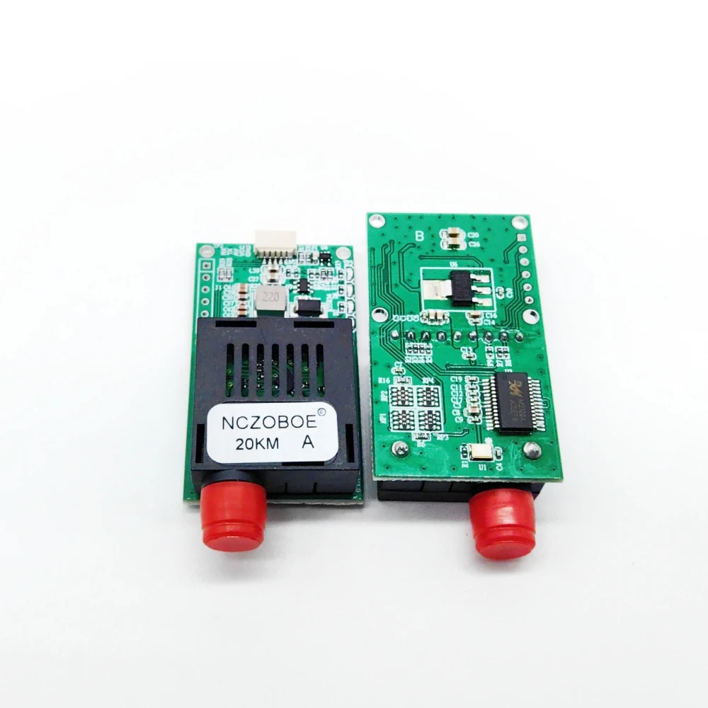 محول ألياف NCZOBOE أحادي الوضع FC/UPC TX/RX 1 قناة فيديو + UART & TTL & SBUS إلى وحدة تحكم بصرية 20 كجم
