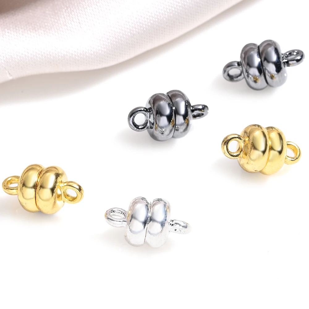 5Pcs 7×12mm Apple Shaped Zinc Alloy Magnetic Clasps, Mixed Color Magnet Jewelry Connectors For DIY Bracelet Necklace Making view 6