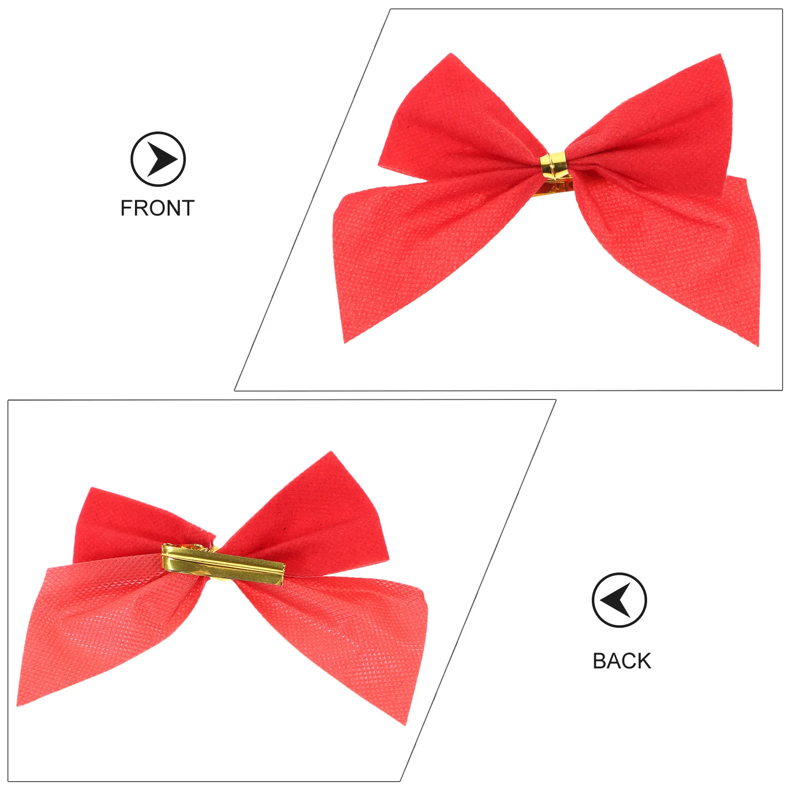 

120 Pcs Christmas Decoration Bow Small Bows Crafts Xmas Ornaments Hanging Party Trees Holiday Festive Top Hat