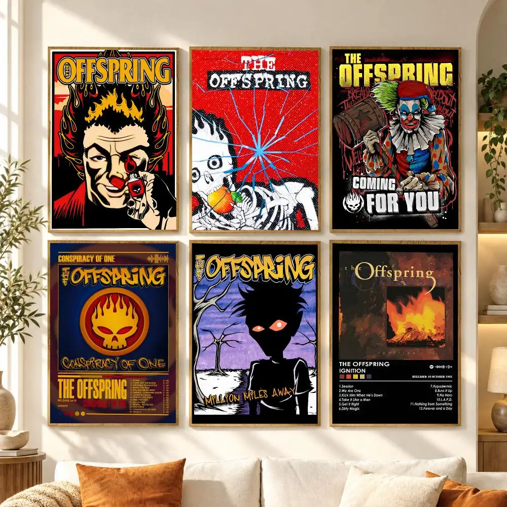 Alternative Rock Band O-The Offspring Poster Premium Modern Waterproof Wall Art Pictures for Bedroom Living Room Bar Decor