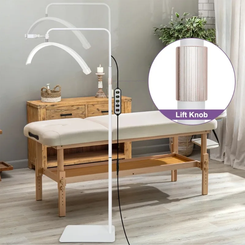 Contemporary Designer Floor Lamp Simple Half Moon Lamp Adjustable Height Brightnes Eyelash Extensions Tattoo Nail Vertical Light