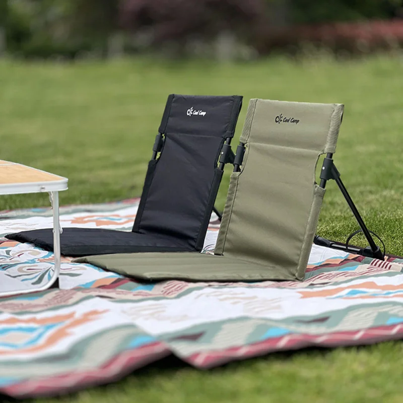 New Outdoor Camping Backrest Cushion Aluminum Alloy Foldable Leisure Beach Chair Park Lawn Picnic Chair Camping Supplies