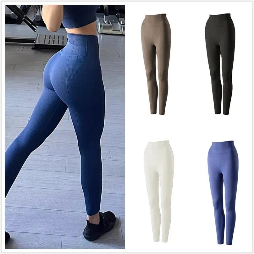 Women's Seamless Knit Polka Dot Yoga Leggings - High-Waisted, Butt-Lifting, Tummy-Control, 9