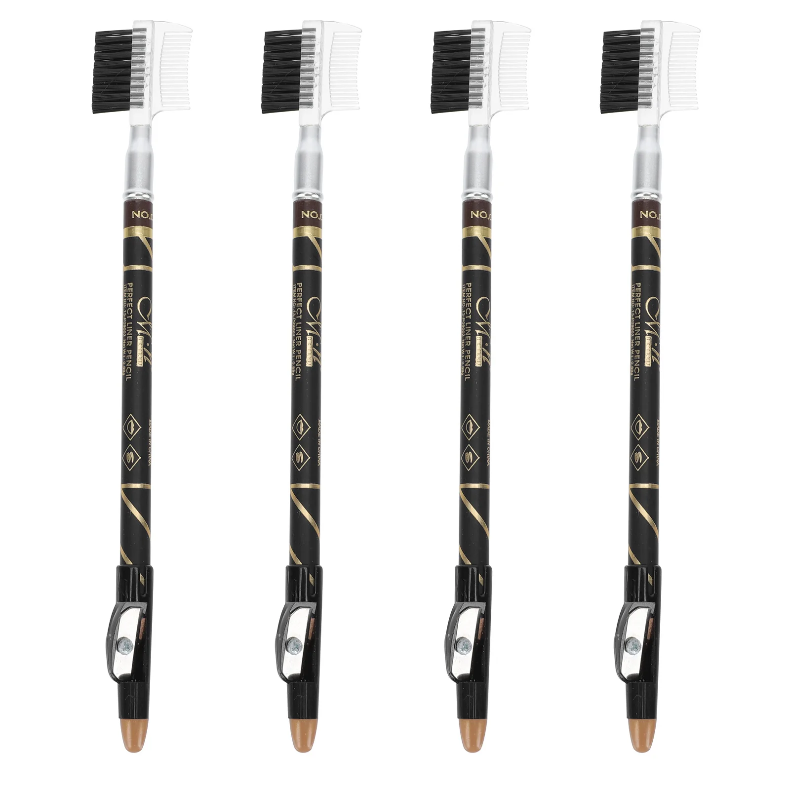 

4pcs Sharpener Included Waterproof Brow Pens For Women Portable Makeup Tools Eyebrow Drawing Pencils With Comb Cosmetics Eyebrow