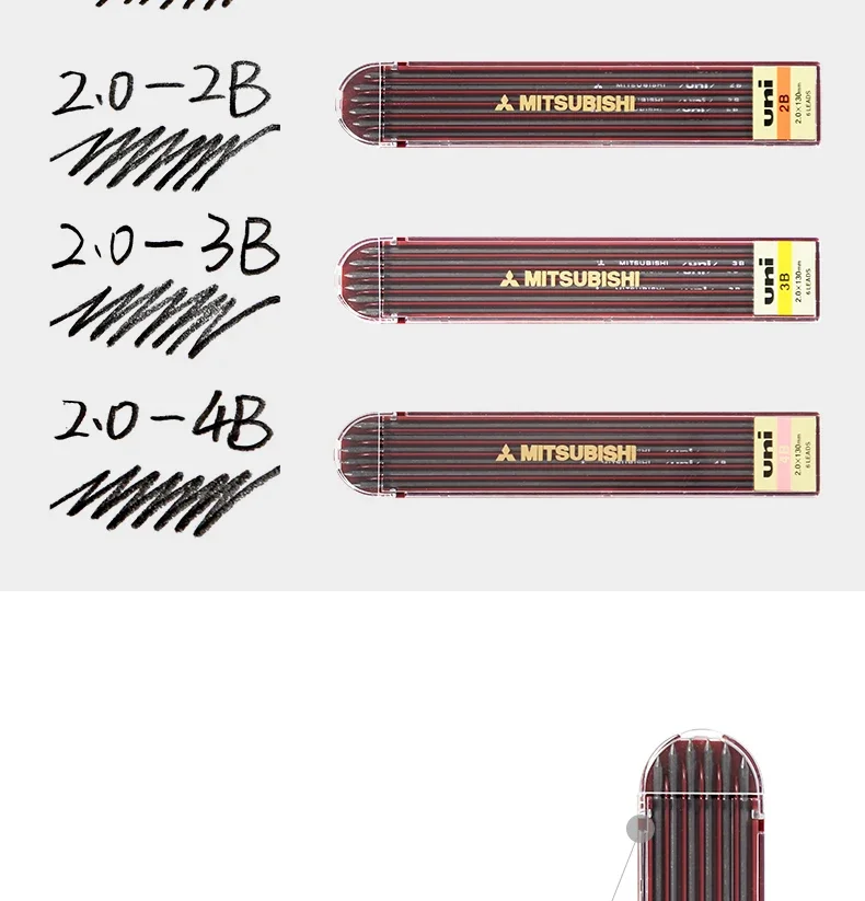 Japan UNI Engineering Druckbleistiftminen 2,0 mm, universeller Anspitzer DPS-600, für Zeichnen, Entwerfen und Design – Detail 5