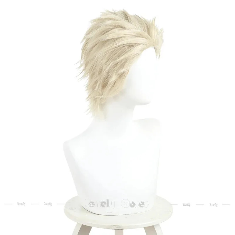 أنيمي كاورو هانا وا رين إلى ساكو رينتارو تسوموجي شعر مستعار تأثيري شقراء قصيرة شائكة خصلات الشعر المستعار للرجال النساء لعب دور غطاء شعر مستعار مجاني