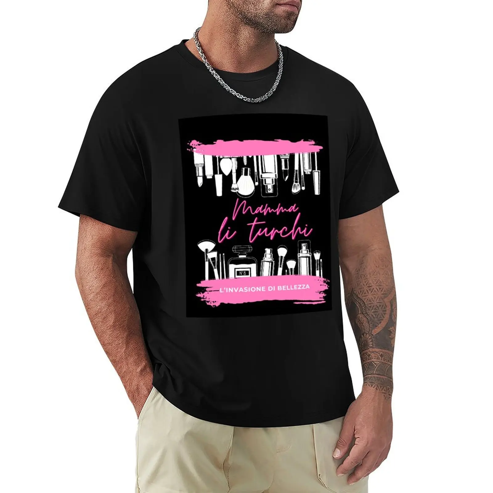 

makeup slogan T-Shirt animal prinfor boys rapper graphic tees vintage clothes mens tall t shirts