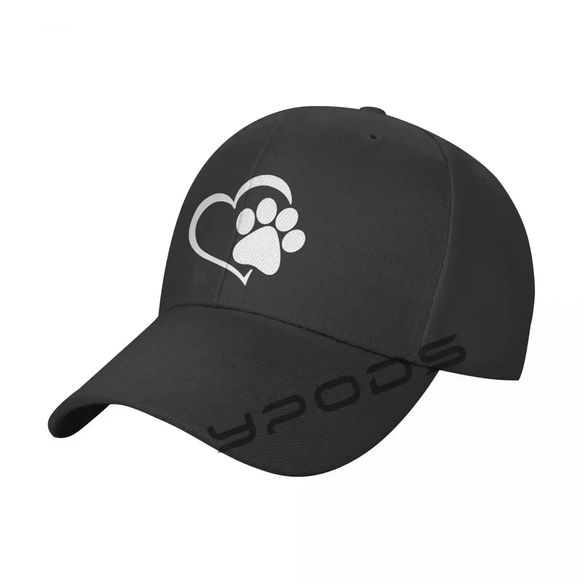 

Love Paw Print Baseball Cap for Men Women Classic Dad Hat Plain Cap Low Profile