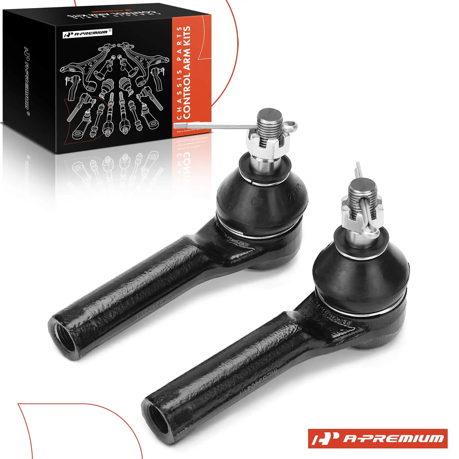 A-Premium 2x Front Left & Right Outer Tie Rod End for Kia Sephia 1994-2001 Spectra 2000-2004